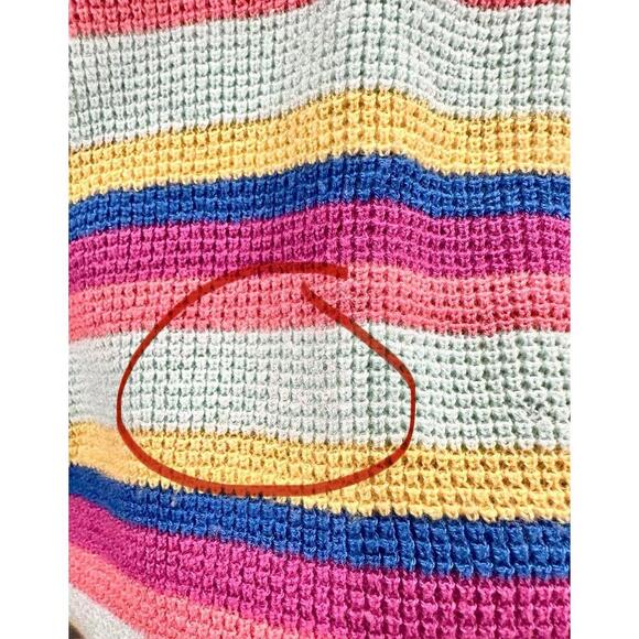 BP Womens Pullover Sweater  Multicolor Stripe Long Sleeve Lightweight Medium - Picture 15 of 15